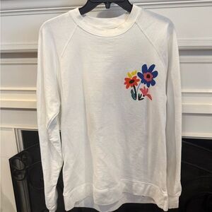 Lauren Daigle White Long Sleeve Tee with Floral Design